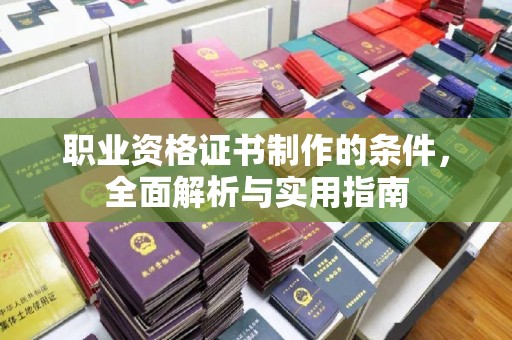张家港职业资格证书制作的条件，全面解析与实用指南